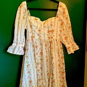 Forever 21 Cottage Core Summer Midi Dress L